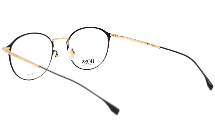 Shop HUGO BOSS Lightweight Titanium Series Optical Glasses Men Black/Gold. BOSS1068F-51-I46