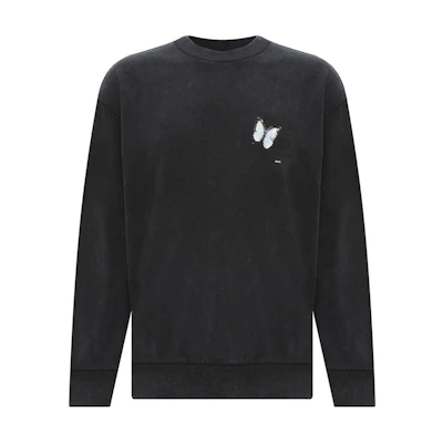HUGO BOSS Logo Butterfly Print Crewneck Sweatshirt Black 50472275-404