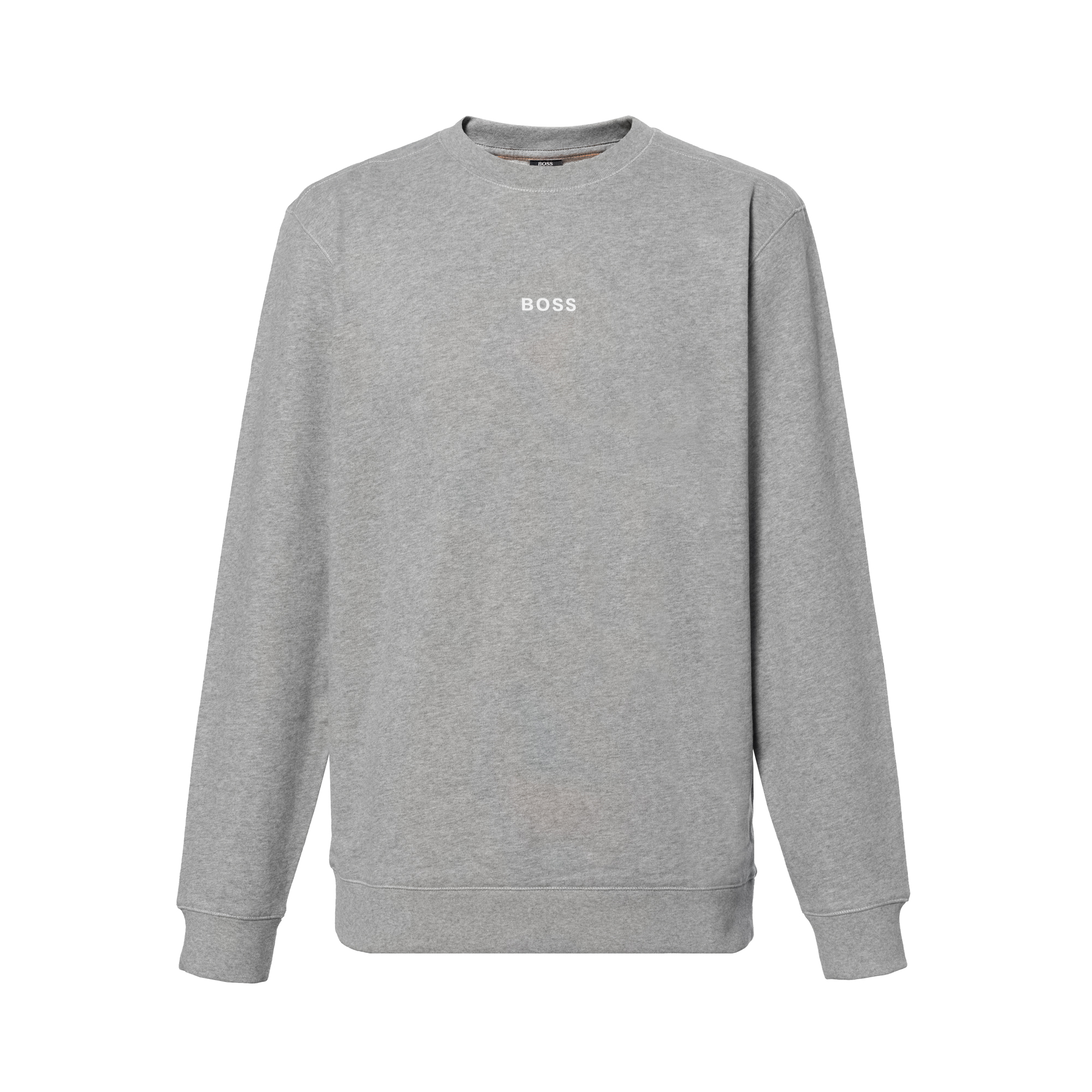 HUGO BOSS Logo Cotton Pullover Sweatshirt Light Grey 50462828-051