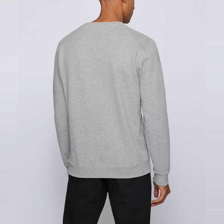 Purchase HUGO BOSS Logo 棉質灰色圓領長袖上衣 50462828-051