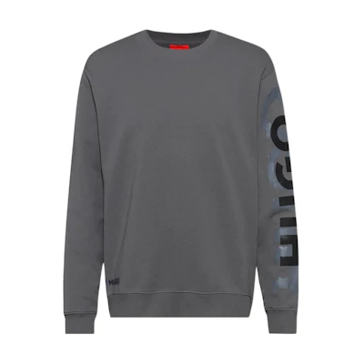 HUGO BOSS Logo Cotton Terry Long Sleeve Sweatshirt Grey 50468271-069