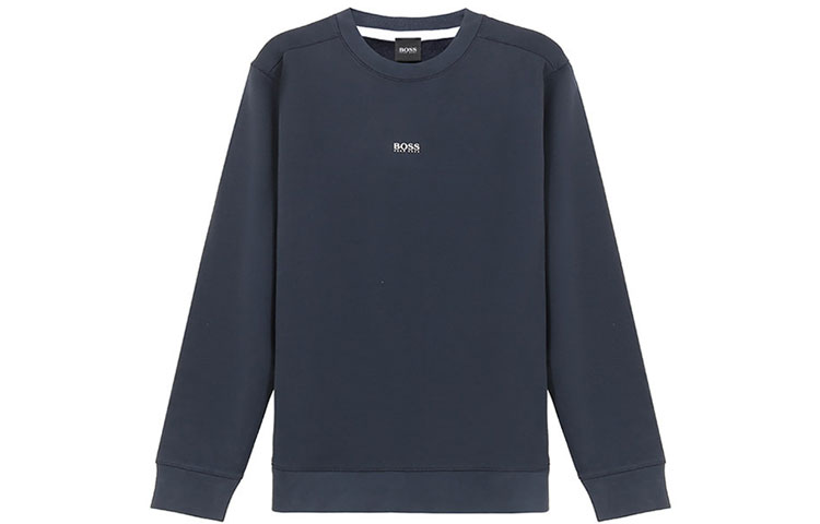 HUGO BOSS Logo Crewneck Long-Sleeve Pullover Sweatshirt 50418949-404