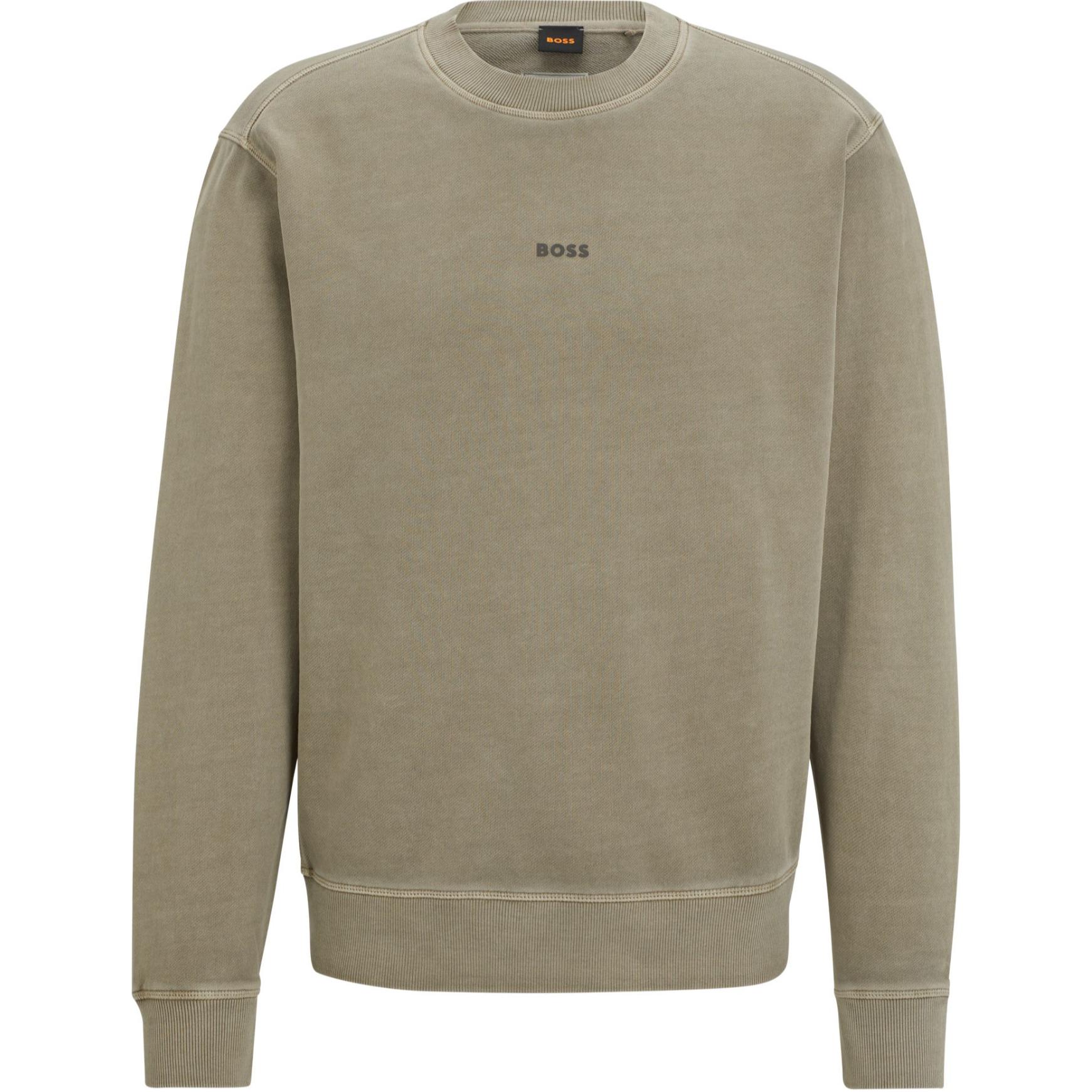 Order HUGO BOSS Logo Crewneck Long Sleeve Sweatshirt Hijau Lelaki 50472271-336
