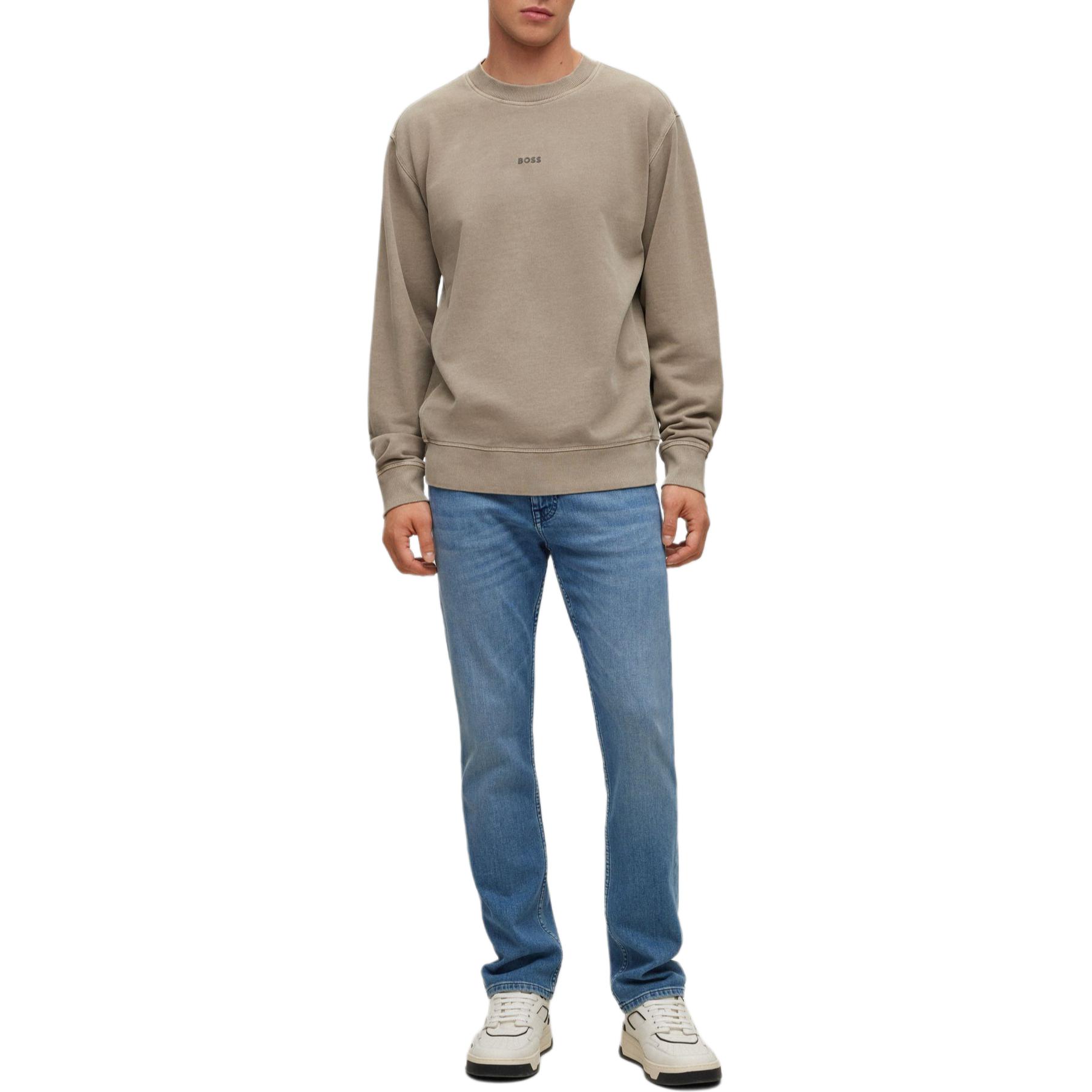 Purchase HUGO BOSS Logo Crewneck Long Sleeve Sweatshirt Hijau Lelaki 50472271-336