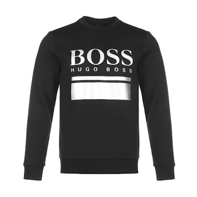 HUGO BOSS Logo Crewneck Long Sleeve Sweatshirt Men’s Black 50434921-009