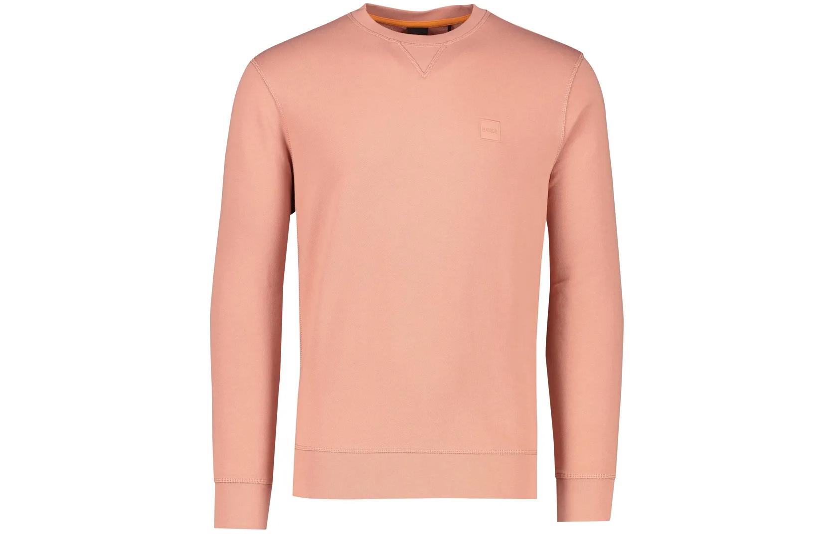 HUGO BOSS Logo Crewneck Long Sleeve Sweatshirt Pink - 50509323-695