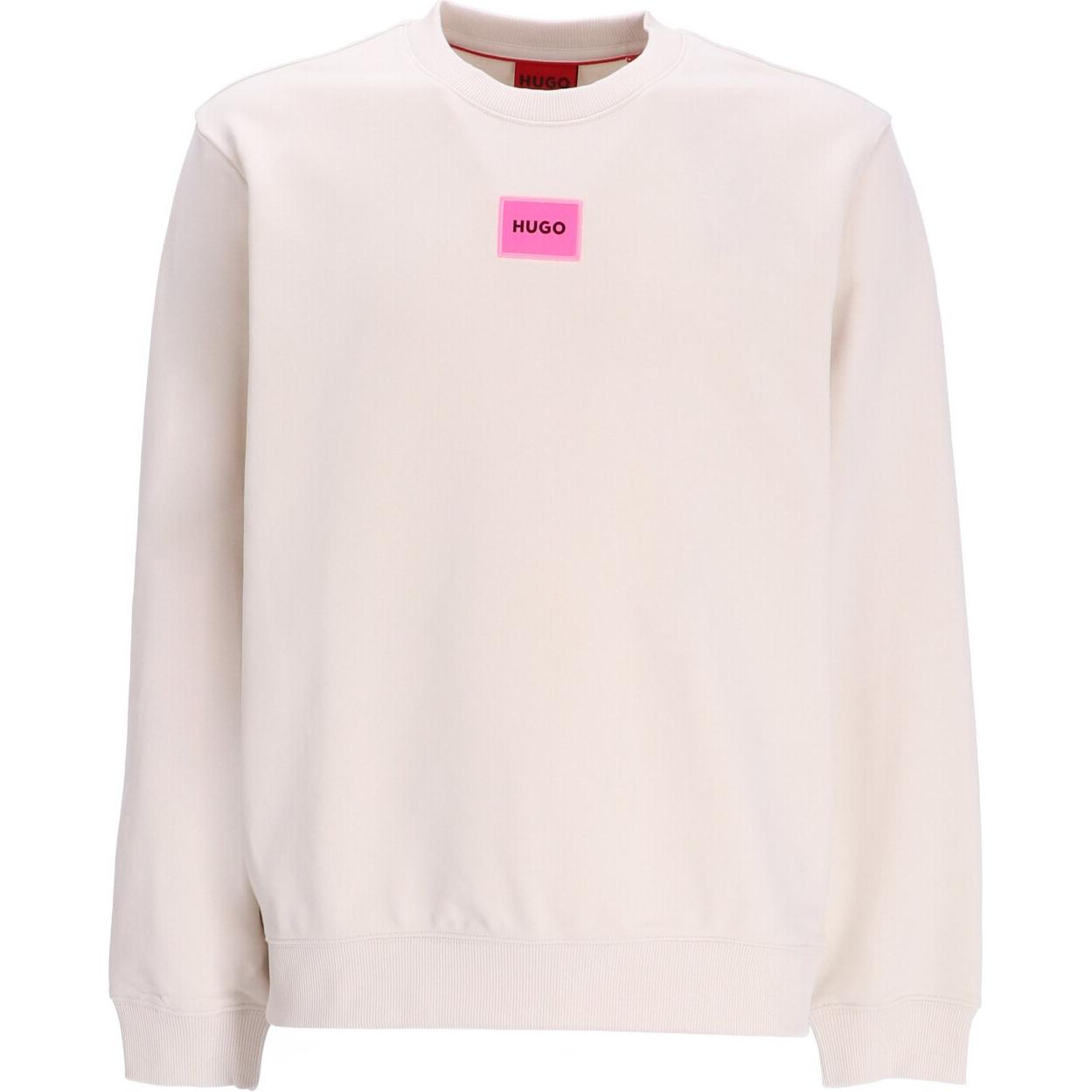 HUGO BOSS Logo Crewneck Pullover Long-Sleeve Sweatshirt Men Off-White 50447964-121