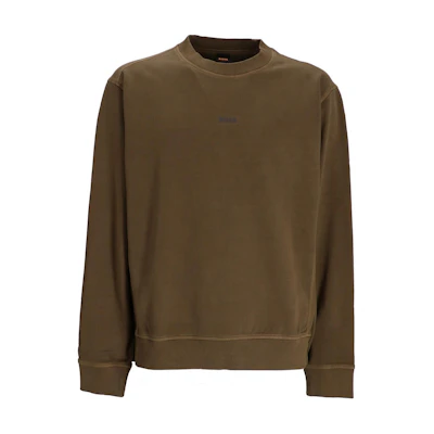HUGO BOSS Logo Crewneck Pullover Sweatshirt Brown 50472271-368