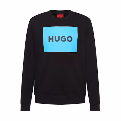 HUGO BOSS Logo Crewneck Pullover Sweatshirt Men’s Black Long Sleeve 50467944-009