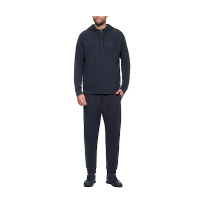 HUGO BOSS Logo Embroidered Blue Hooded Tracksuit for Men. 50519395-402