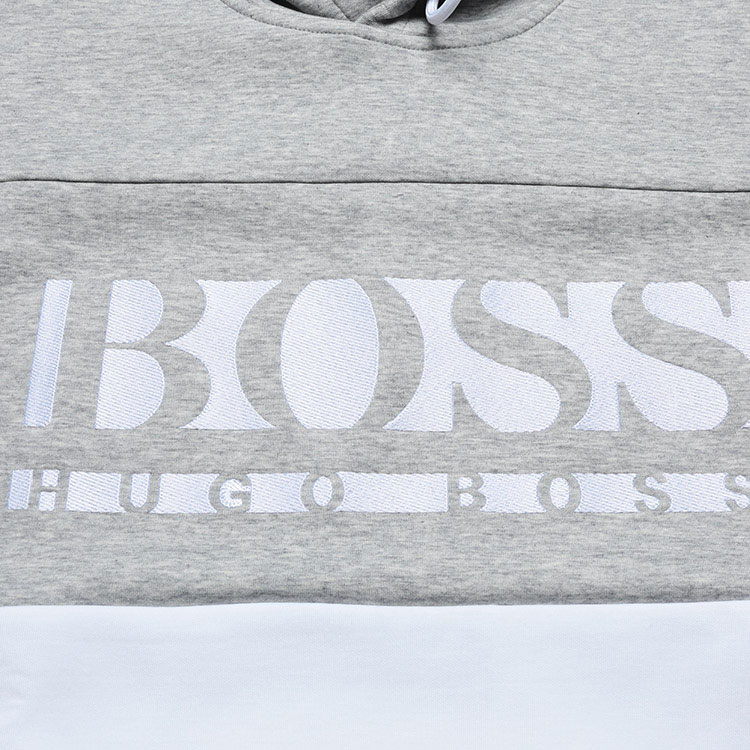 HUGO BOSS Logo Embroidered Casual Sweatshirt Men’s Light Grey 50451159-100 圖 7
