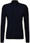 Order HUGO BOSS Jaket Navy Blue Berkerah Stand dengan Logo Bordir dan Resleting 50501750-404