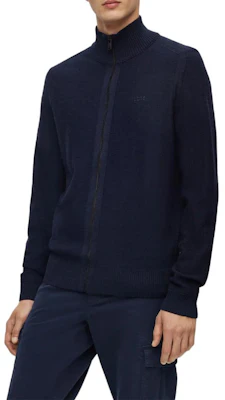 HUGO BOSS Jaket Navy Blue Berkerah Stand dengan Logo Bordir dan Resleting 50501750-404 Purchase HUGO BOSS Jaket Navy Blue Berkerah Stand dengan Logo Bordir dan Resleting 50501750-404
