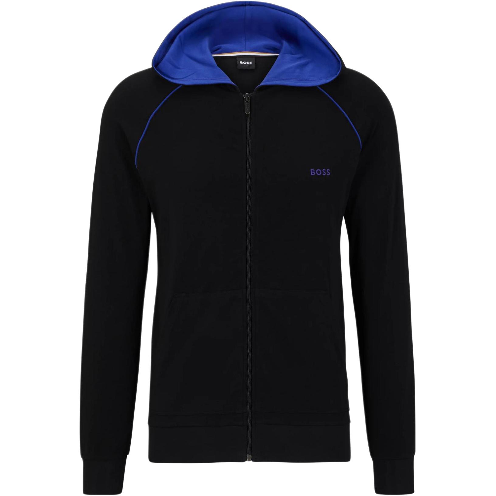 HUGO BOSS Logo Embroidered Stretch Cotton Hooded Jacket 50469581-007