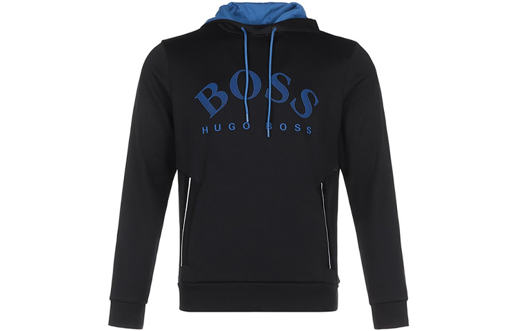HUGO BOSS Logo Graphic Cotton Hoodie Black 50430864-001