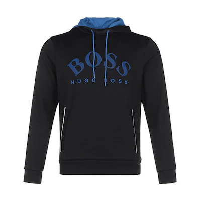 HUGO BOSS Logo Graphic Cotton Hoodie Black 50430864-001