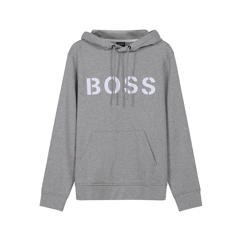 HUGO BOSS Logo Graphic Hoodie Men’s Grey 50462542-041