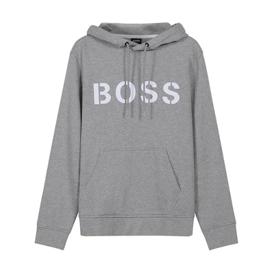 HUGO BOSS Logo Graphic Hoodie Men’s Grey 50462542-041
