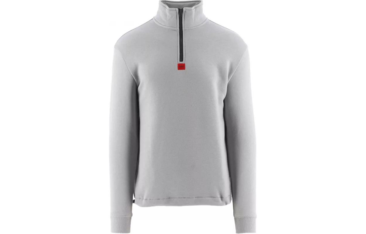 HUGO BOSS Logo High-Neck Half-Zip Pullover Sweatshirt Men’s Gray 50461697-047