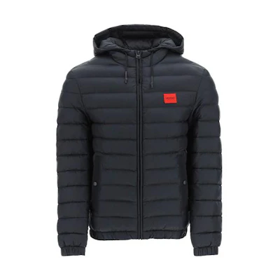HUGO BOSS Logo Hooded Slim Fit Jacket Men’s Black 50456945-001