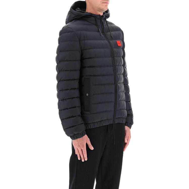 Purchase 雨果博斯 男士黑色修身连帽夹克 50456945-001