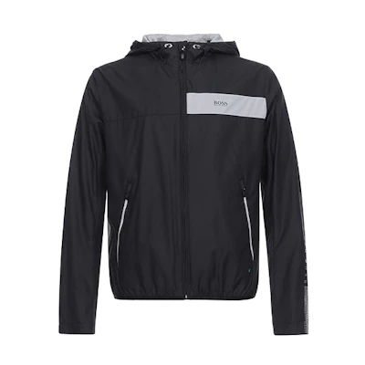 HUGO BOSS Logo Hoodie Jacket for Men - Black 50387772-001
