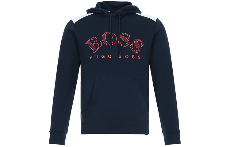 HUGO BOSS Logo Hoodie Navy Blue Menswear 50421597-410