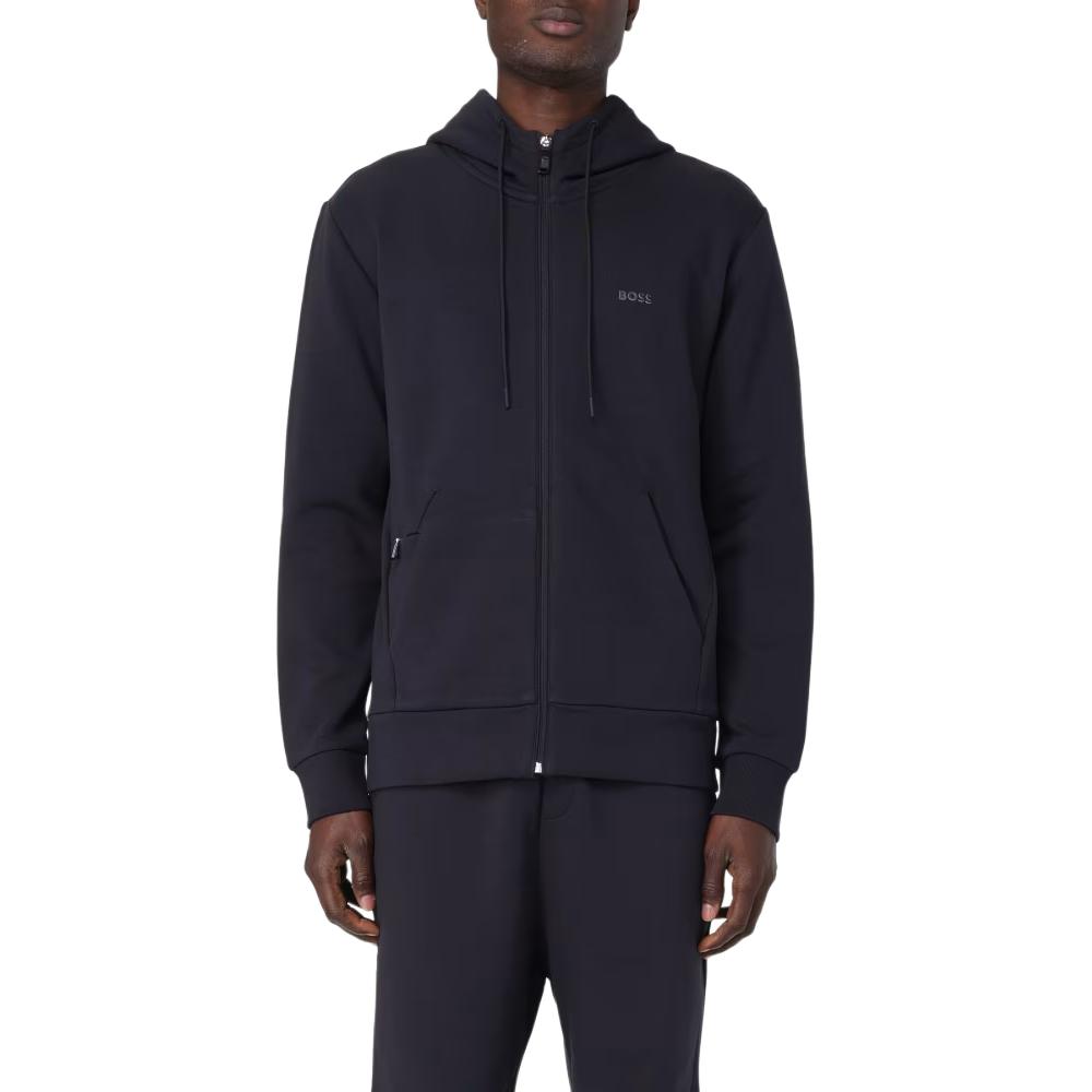 HUGO BOSS Logo Hoodie Zip-Up Long Sleeve Dark Blue 50506161-402
