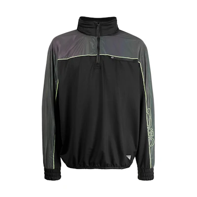HUGO BOSS Logo Letter Graphic Colorblock Black Long-Sleeve Sweatshirt Mens 50461610-001