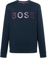 HUGO BOSS Logo Letter Print Sweatshirt Blue 50472235-404 HUGO BOSS Logo Letter Print Sweatshirt Blue 50472235-404