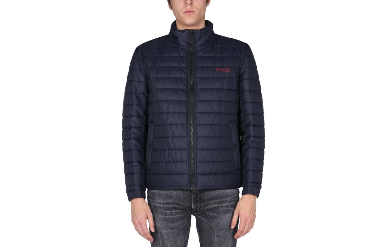 HUGO BOSS Logo Lettering Long Sleeve Jacket Men’s Blue 50470179-405