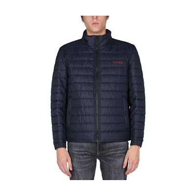 HUGO BOSS Logo Lettering Long Sleeve Jacket Men’s Blue 50470179-405