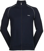 HUGO BOSS Logo Loose Fit Stand Collar Jacket Navy Blue - 50515366-403 HUGO BOSS Logo Loose Fit Stand Collar Jacket Navy Blue - 50515366-403