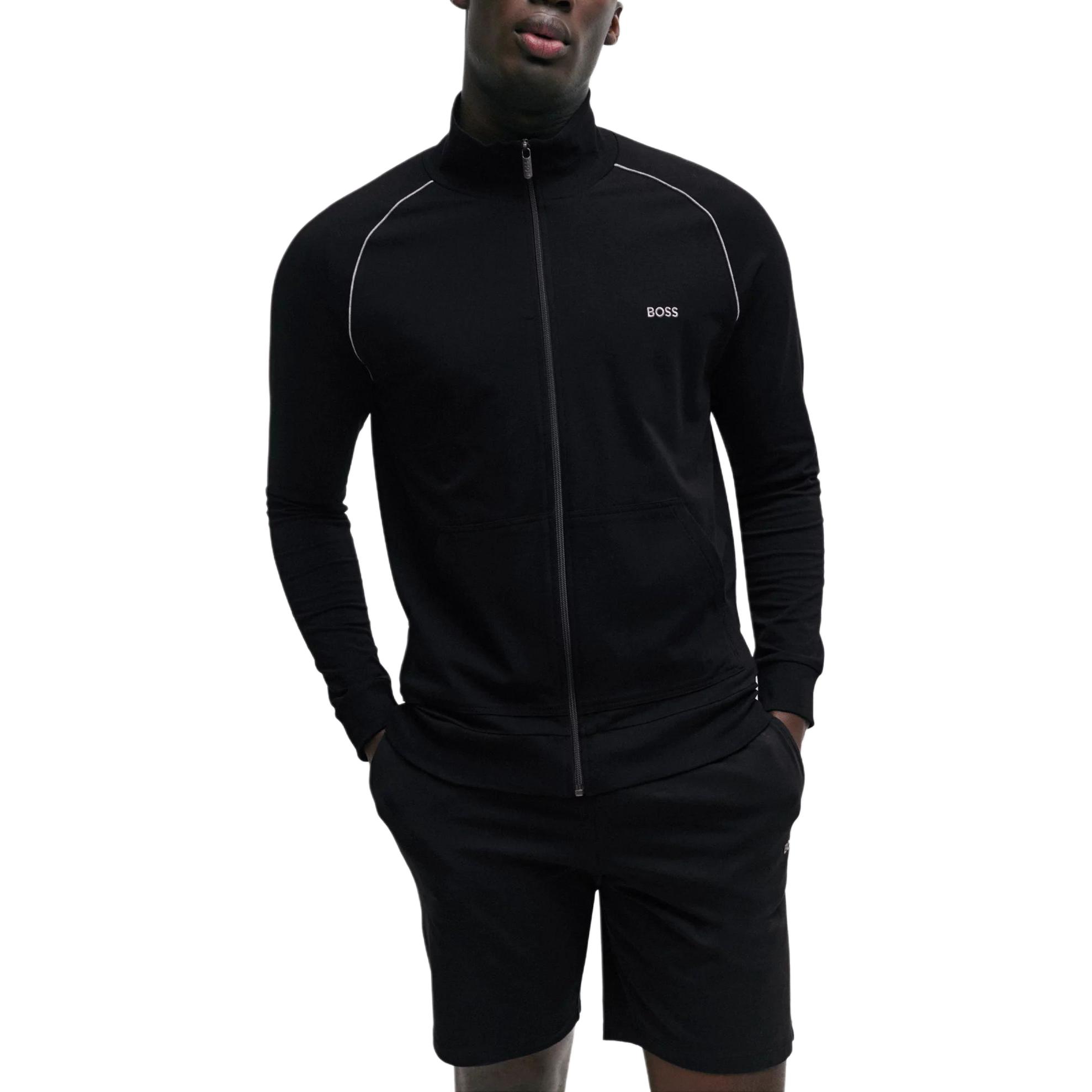 Lookbook HUGO BOSS 靛藍精緻Logo寬鬆立領外套 50515366-403