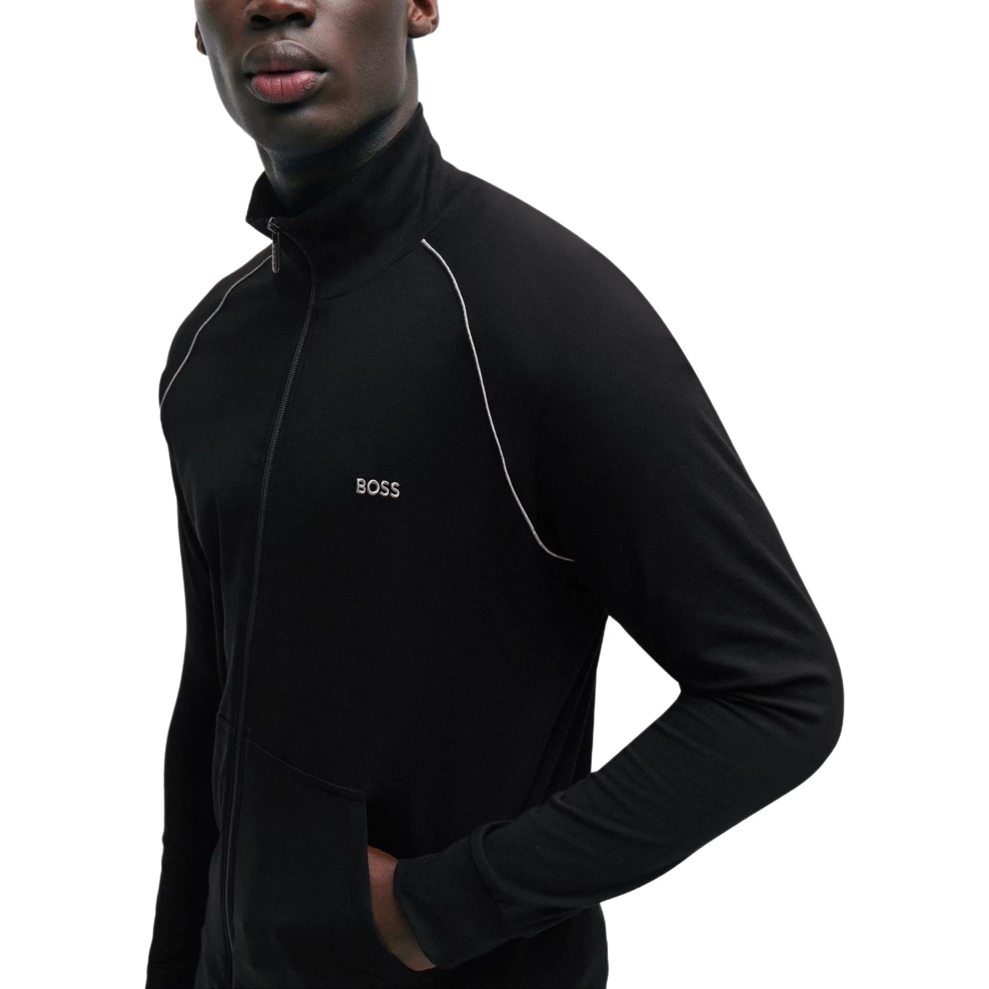 Purchase HUGO BOSS 靛藍精緻Logo寬鬆立領外套 50515366-403