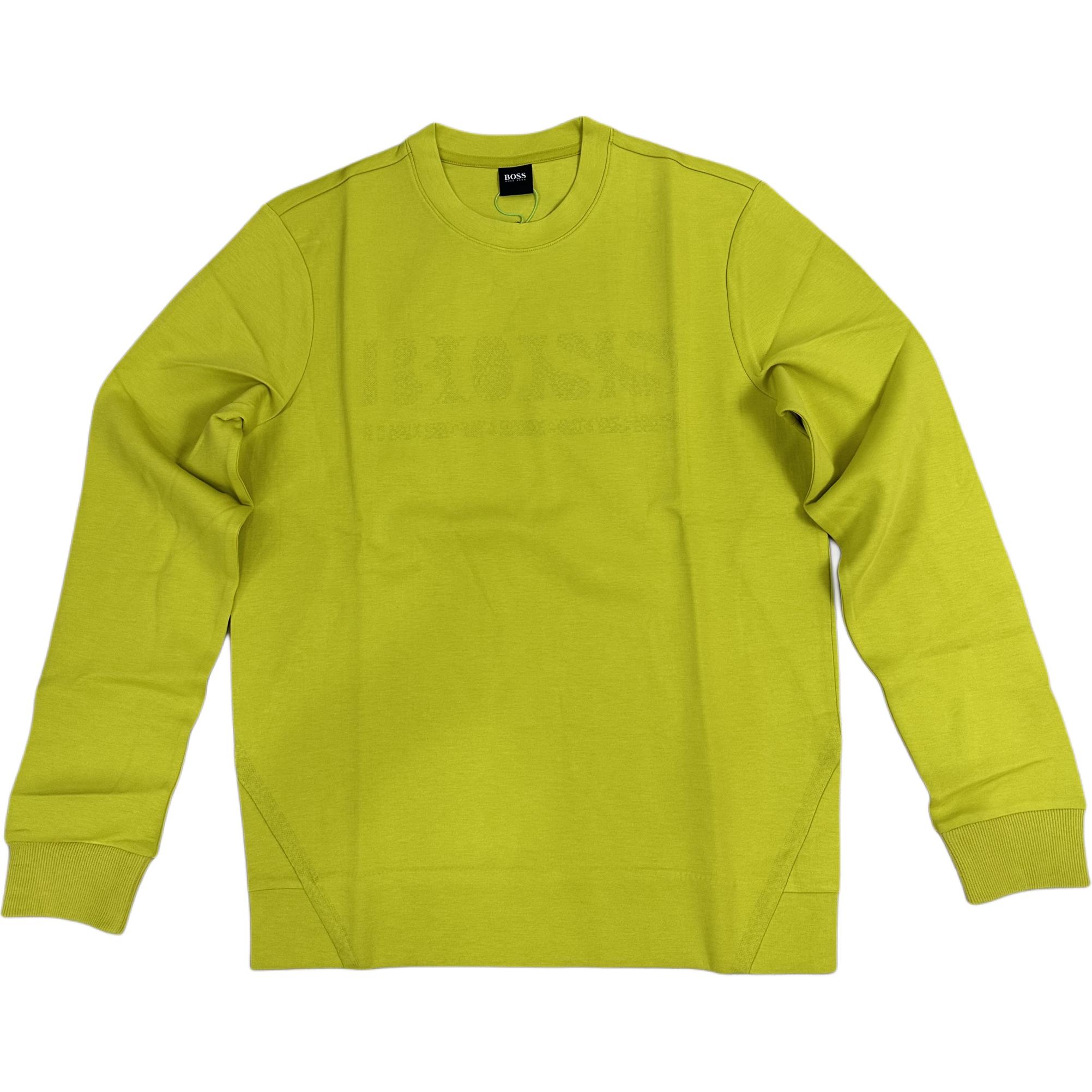 HUGO BOSS Logo Mosaic Slim Fit Crewneck Sweatshirt Yellow () 50456419-321