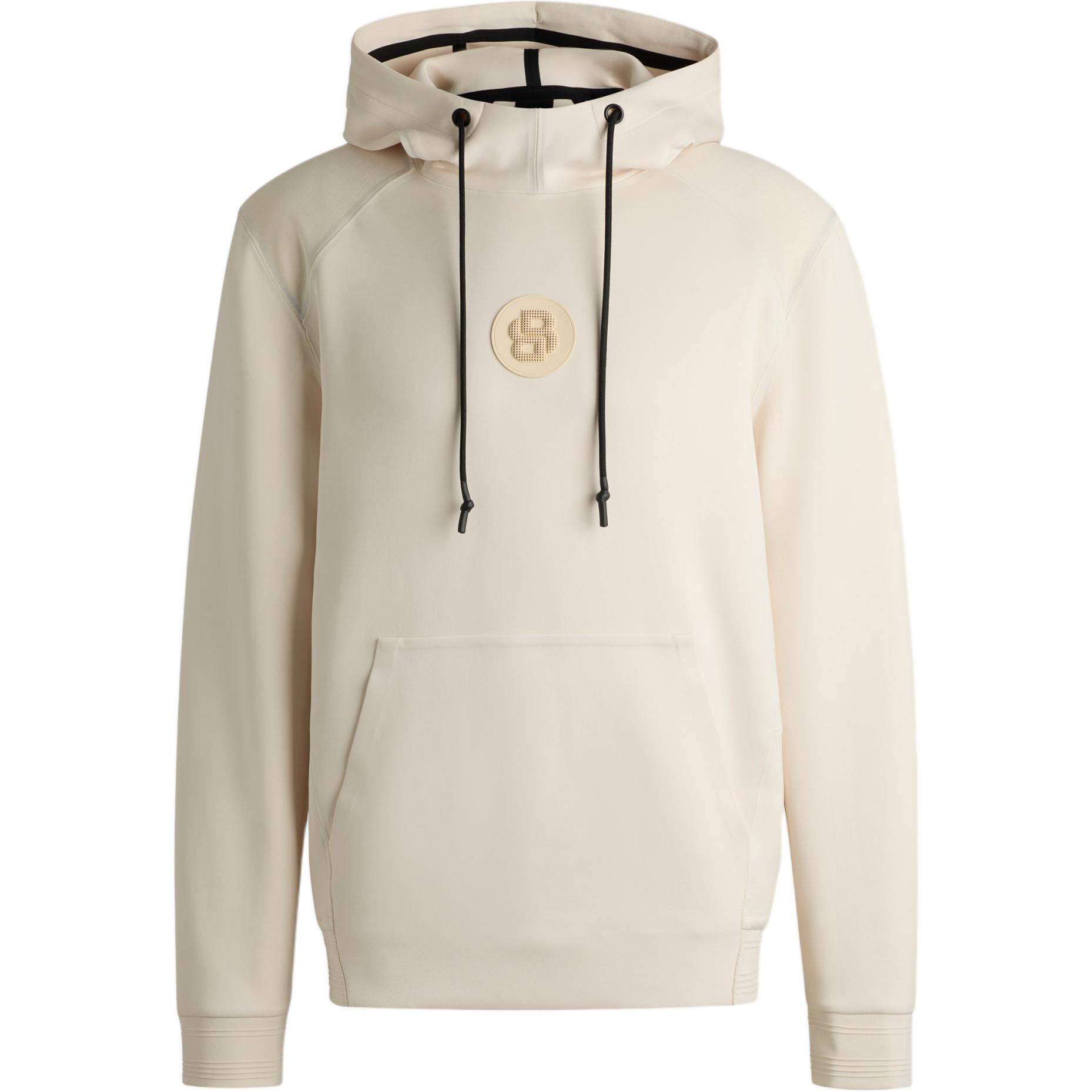 HUGO BOSS Logo Patch Hoodie  Off-White Long Sleeve Sweater. 50521381-131 圖 2