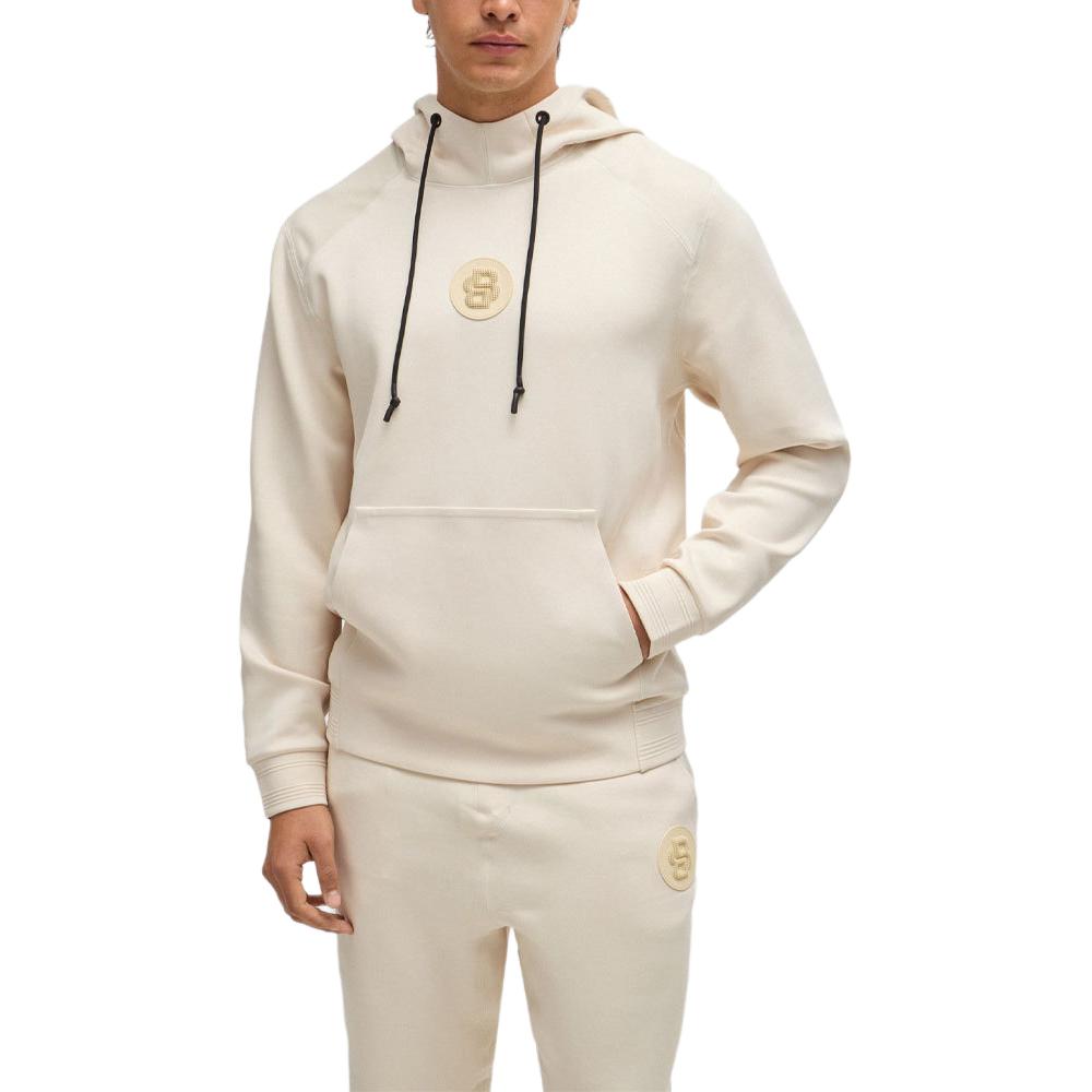 HUGO BOSS Logo Patch Hoodie  Off-White Long Sleeve Sweater. 50521381-131 圖 3