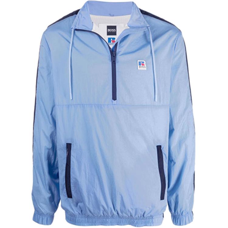 HUGO BOSS Logo Patch Pullover Half-Zip Jacket 50455985-492