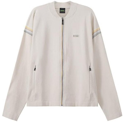 HUGO BOSS 徽標貼條紋飾邊外套 米色 時尚款式 50471796-131 Order HUGO BOSS 徽標貼條紋飾邊外套 米色 時尚款式 50471796-131