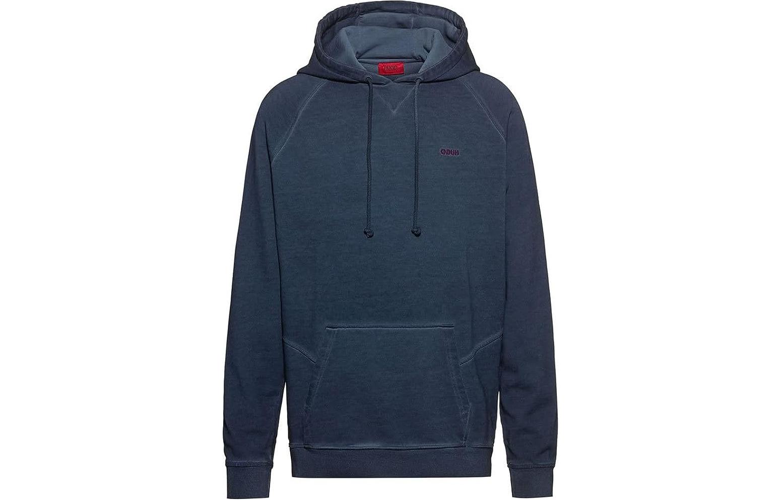 HUGO BOSS Logo Print Casual Hoodie Men’s Deep Blue 50425763-405