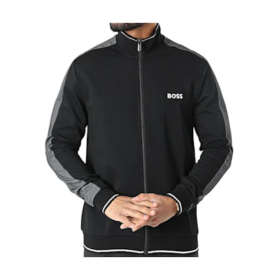 HUGO BOSS Logo Print Casual Zip-Up Jacket - Multicolor 50469630-001