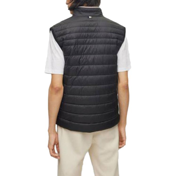 HUGO BOSS Logo Print Cotton Vest Jacket Black 50464300-001 圖 4