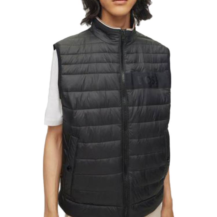 HUGO BOSS Logo Print Cotton Vest Jacket Black 50464300-001 圖 5