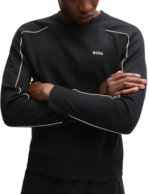 HUGO BOSS 印花Logo長袖圓領休閒衫 黑色 50518186-001 Shop HUGO BOSS 印花Logo長袖圓領休閒衫 黑色 50518186-001