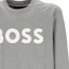Shop HUGO BOSS 徽標印花男款灰色長袖圓領衛衣 50496642-041