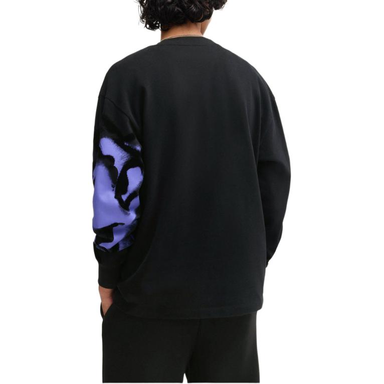 Purchase HUGO BOSS 後印LOGO男士黑色圓領衛衣 50521731-001