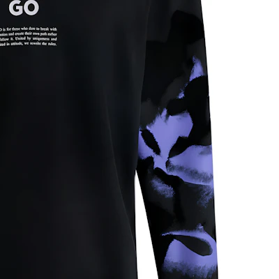 HUGO BOSS 後印LOGO男士黑色圓領衛衣 50521731-001 Sizing HUGO BOSS 後印LOGO男士黑色圓領衛衣 50521731-001