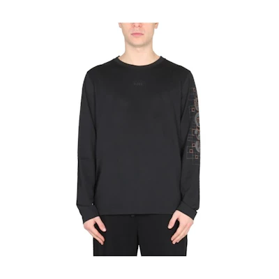 HUGO BOSS Logo Print Crewneck Sweatshirt Black 50477242-001