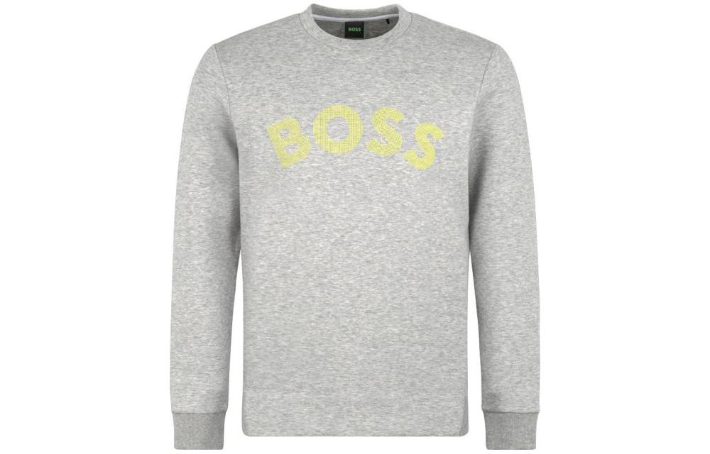 HUGO BOSS Logo Print Crewneck Sweatshirt Grey - 50469363-059